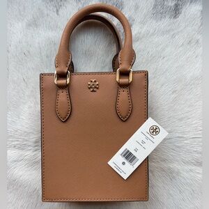Tory Burch Mini Shopping Tote in Brown